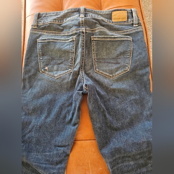 American Eagle Outfitters Blue Artist Crop Jeans - Picture 5 of 8
